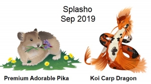 Premium Adorable Pika and Koi Carp Dragon